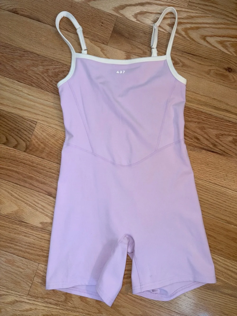 EUC 437 The Onesie + Wrap Top, parfait & cream, medium - Picture 2 of 5